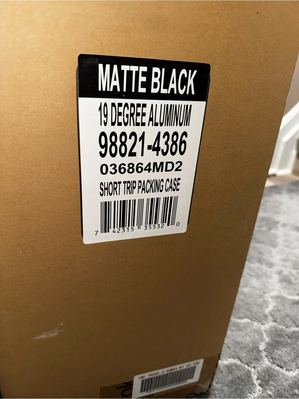 TUMI 19 Degree Aluminum Medium Checked Matte Black 26” NWT